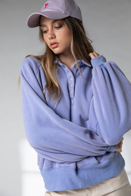 Piper Snap Collared Sweatshirt