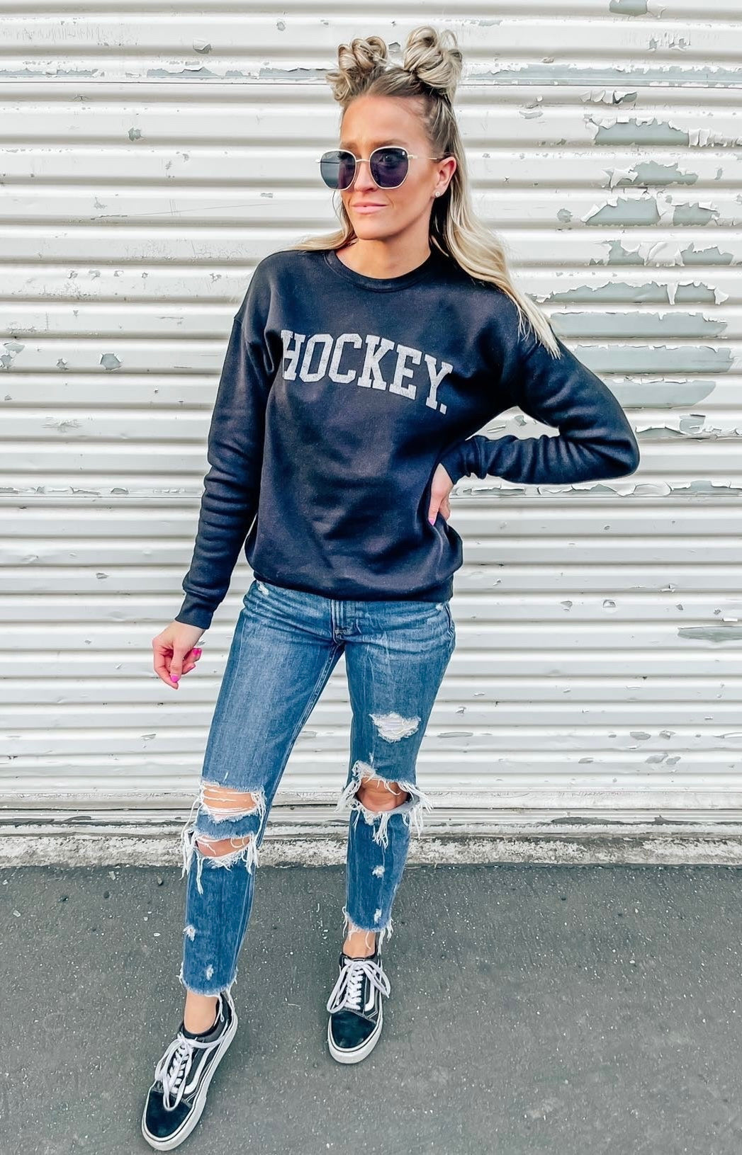 HOCKEY Crewneck Pullover Sweatshirt