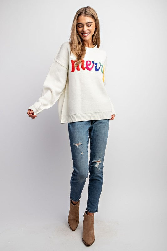 Merry Holiday Knit Sweater