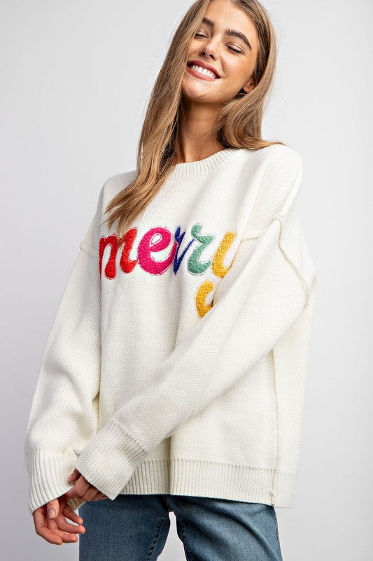 Merry Holiday Knit Sweater