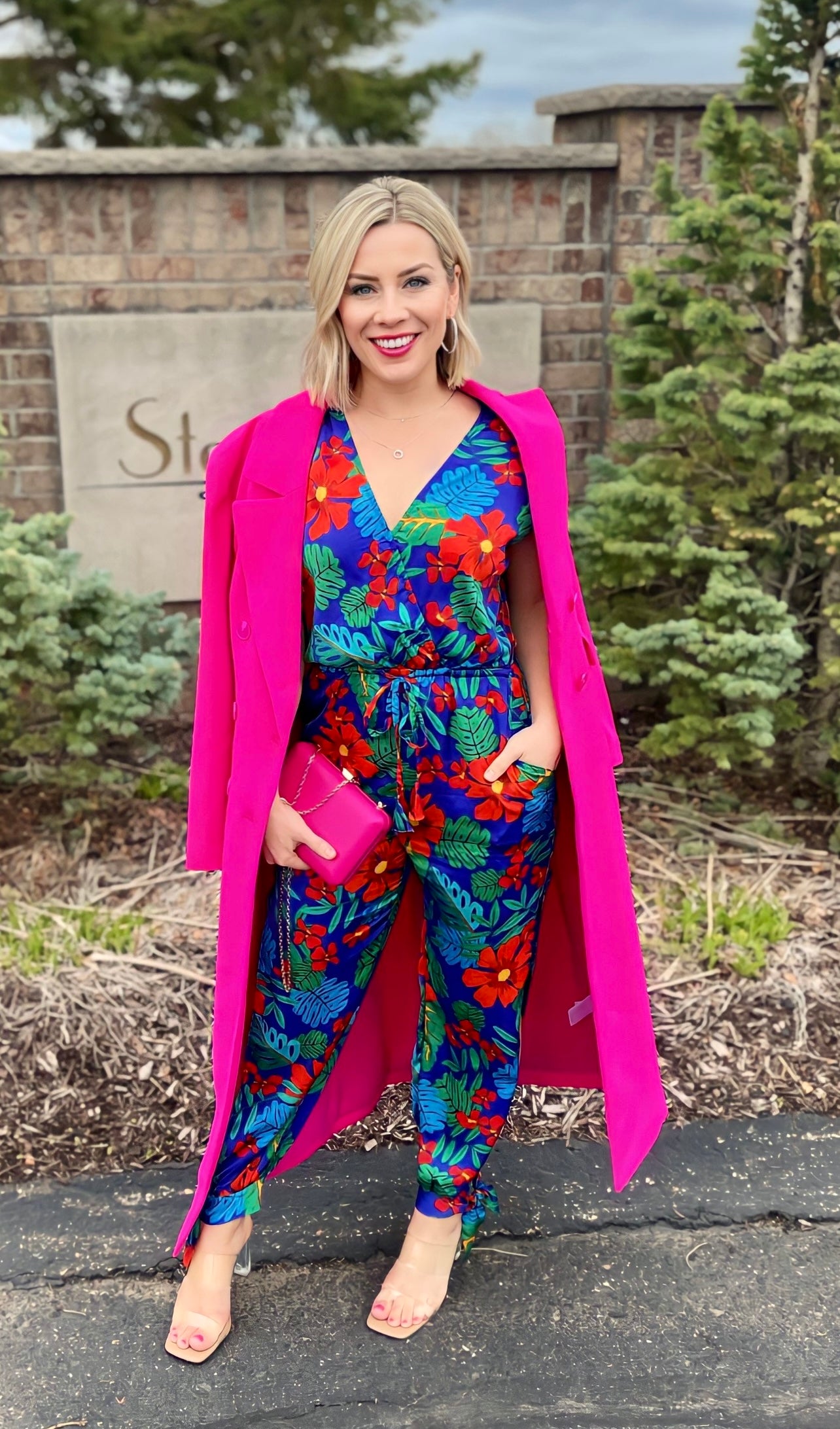 Flora Tropical Print Jumpsuit