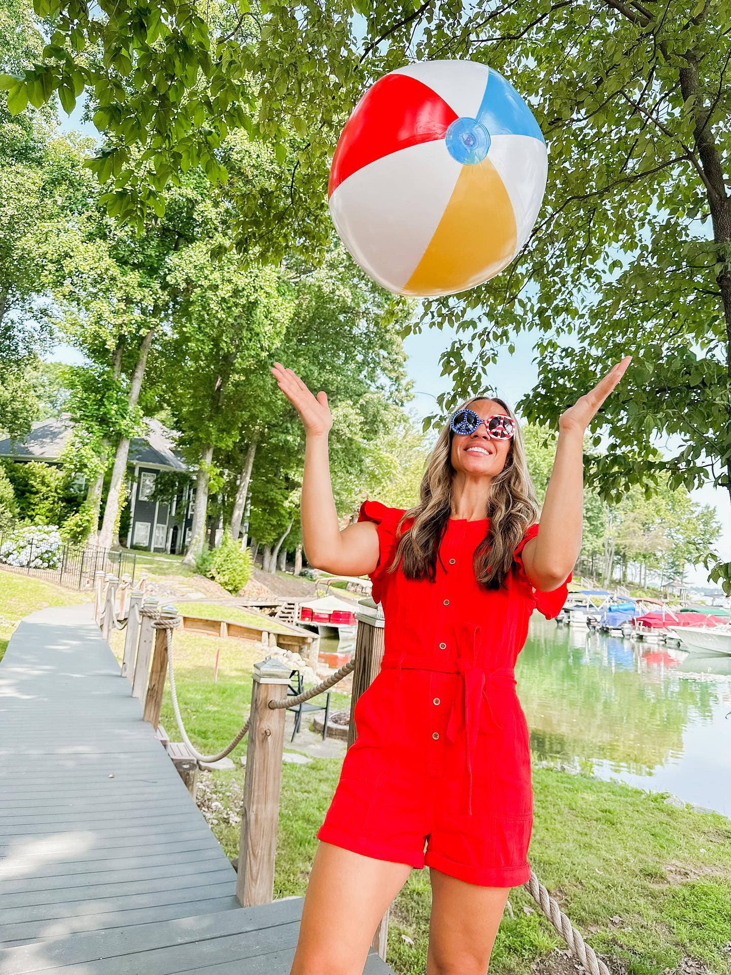 Portia Ruffle Sleeve Belted Denim Romper