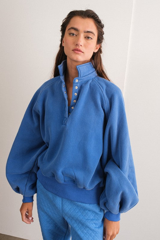 Piper Snap Collared Sweatshirt