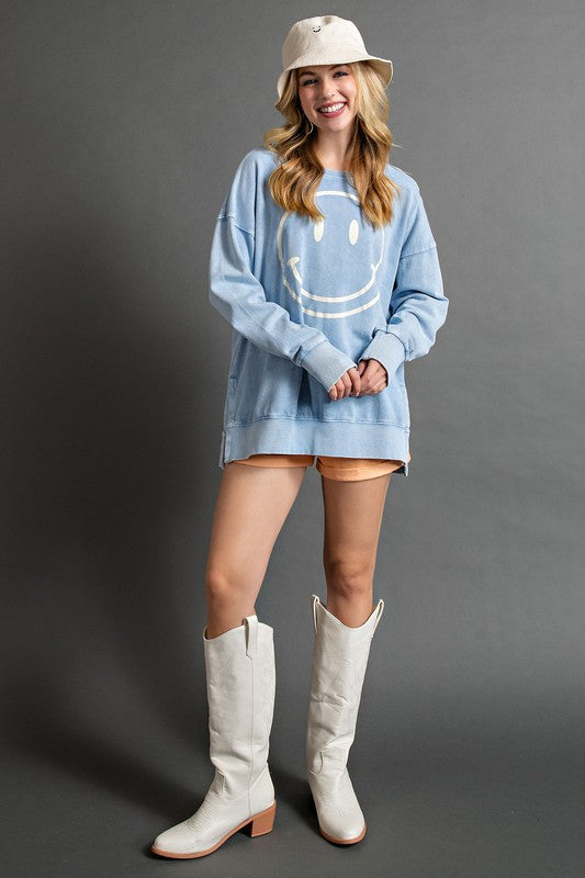 Smiley Face Crewneck Sweatshirt