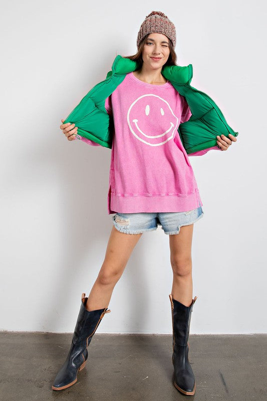 Smiley Face Crewneck Sweatshirt